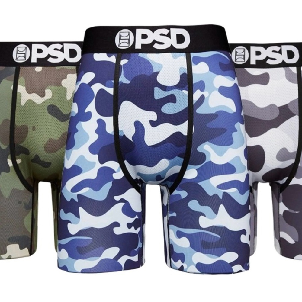 PSD camo design 3 pack boxers briefs